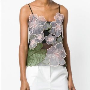 Pinko floral embroidery cami top